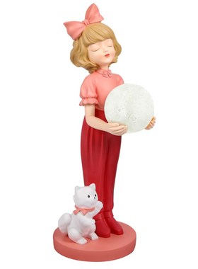 女孩抱灯落地摆件可发光创意家居北欧简约客厅卧室床头柜旁装饰品