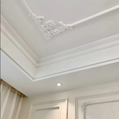 饰 雕花角造型天花板四边线条花角装 法式 客厅餐厅石膏角花吊顶欧式