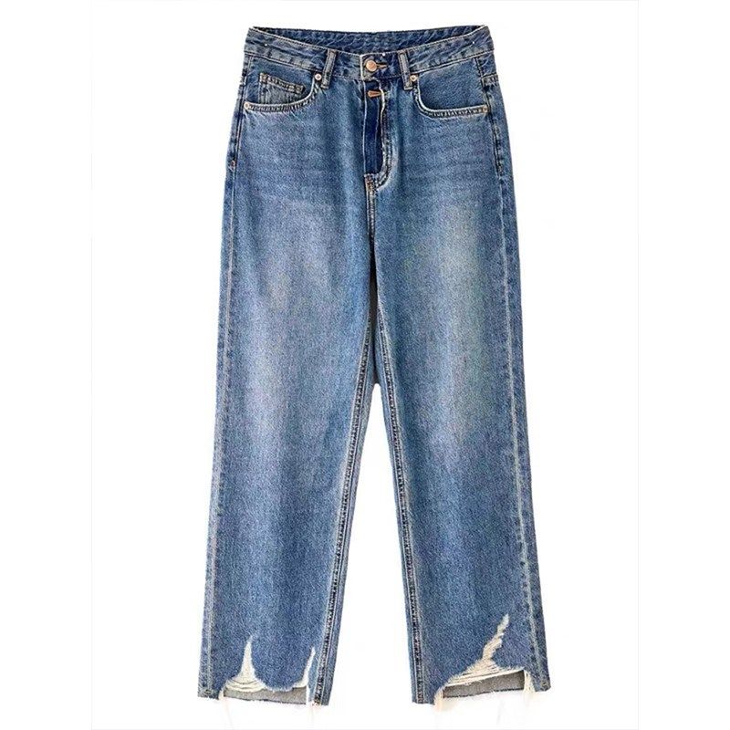 牛X货 巨炸裂!牛仔阔腿裤女新款高腰小个子显瘦毛边直筒九分裤子,女装/女士精品,卫裤,淘宝优惠券,粉丝福利购,淘宝优惠卷