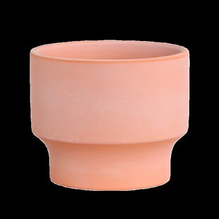 雾化简约红陶花盆透气个性雪糕杯客厅阳台素烧粗陶创意多肉陶盆器