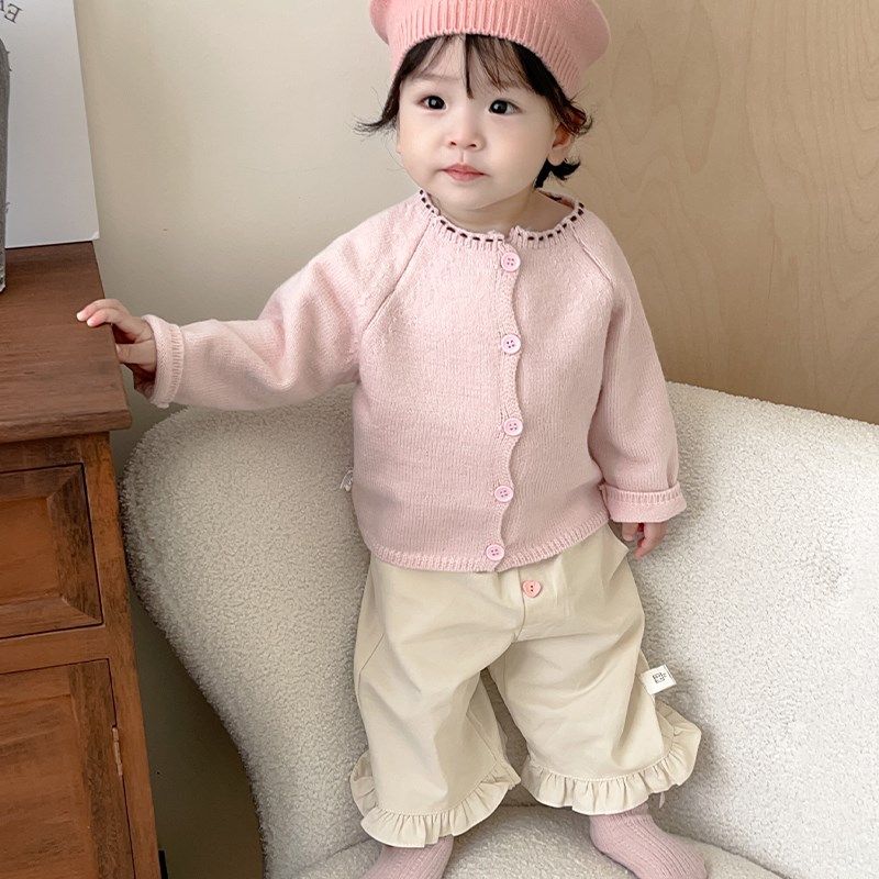 韩国童装女童春秋针织外套婴儿衣服气质百搭毛衣开衫宝宝洋气上衣,童装/婴儿装/亲子装,毛衣/针织衫,淘宝优惠券,粉丝福利购,淘宝优惠卷