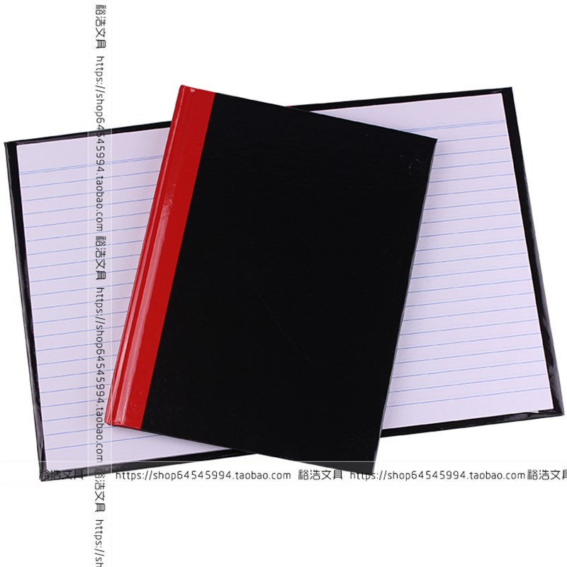 A5 黑色封面笔记本 195*150mm黑面抄 40页记事本 80页硬面会议本