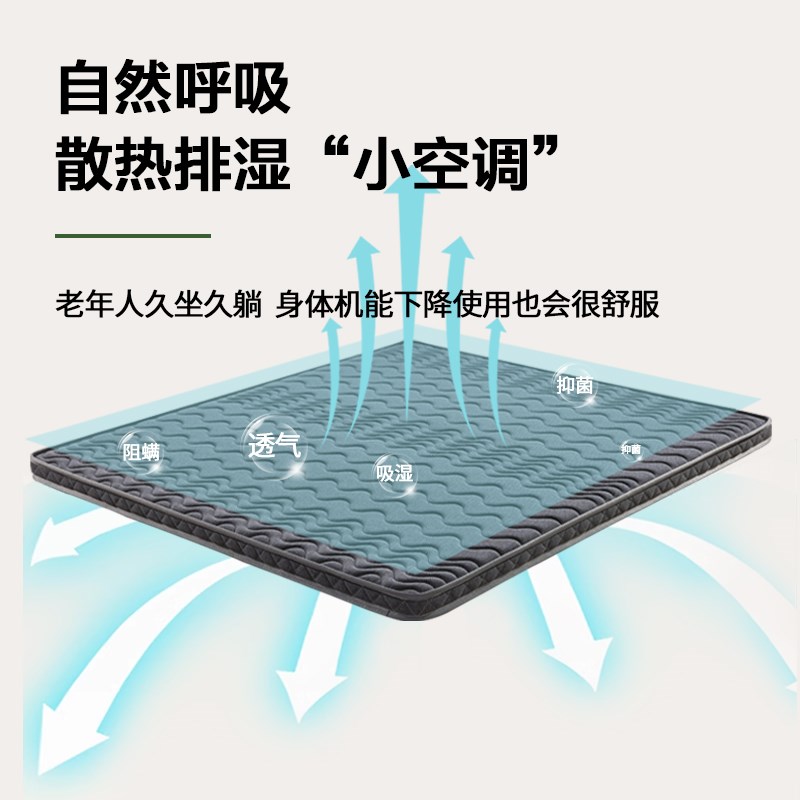 老人床垫护脊椎天然椰棕子加硬神器1.8m棕榈薄款家用无甲醛榻榻米