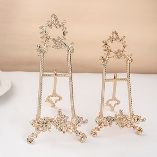 法式中古复古盘架画架欧式桌面摆件古典相框架装饰轻奢甜甜圈摆台