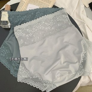 夏季 无痕三角裤 薄 女提臀性感收小肚子蕾丝网纱大码 高腰微收腹内裤