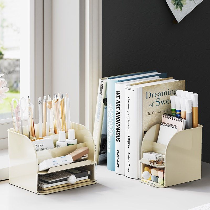 笔筒文具收纳盒抽屉大容量办公室学生书桌笔桶置物架化妆品整理盒,文具电教/文化用品/商务用品,笔筒,淘宝优惠券,粉丝福利购,淘宝优惠卷