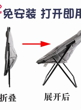 家用休闲阳台躺椅可折叠午休午睡办公室靠背沙发椅子月亮椅懒人椅