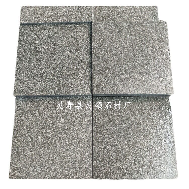 厂家批发中国黑石材黑火烧面山西黑水洗面室外铺装天然石广场专用