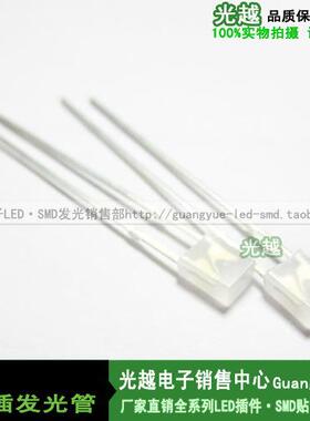 2X3X4蓝灯散光雾状扁方形高亮蓝光长脚磨砂LED网络插口专用灯
