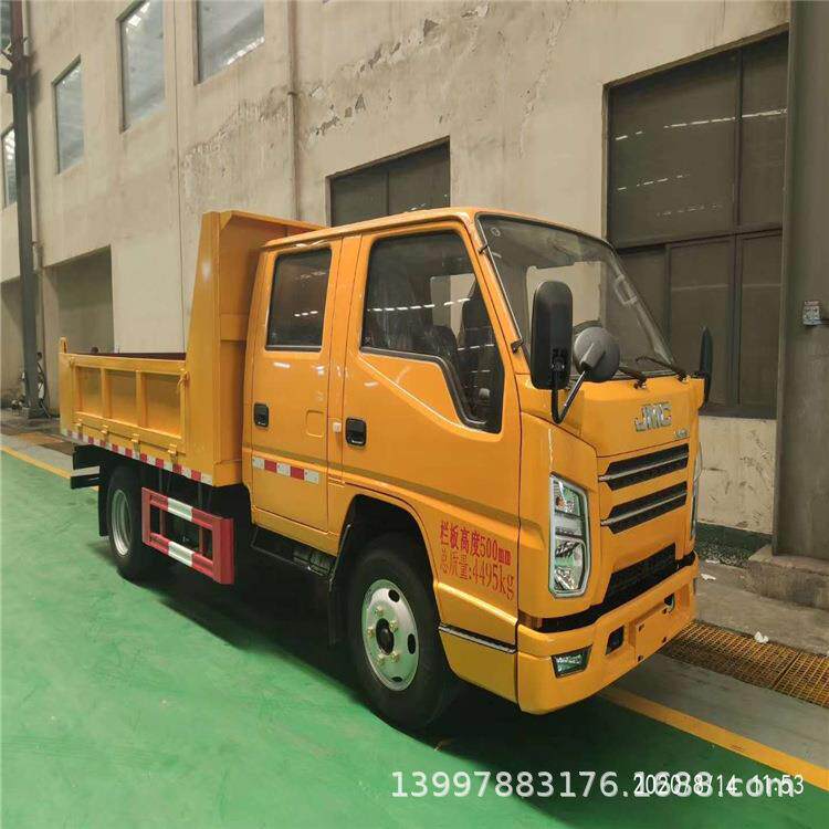 程力牌双排自卸车直销国六江铃双排座公路养护车蓝牌自卸车