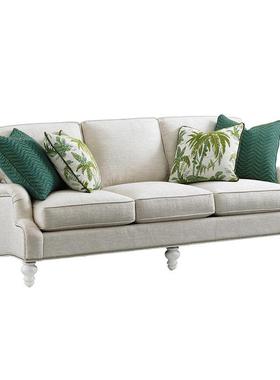 美式乡村布艺三人沙发法式别墅客厅高背可拆洗沙发组合lexington