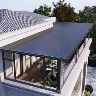 铝合金雨棚长城板别墅露台雨棚庭院阳光棚一楼庭院顶阳台遮阳棚