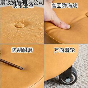 滑轮矮万向轮滑小IJE子带娃多功能修脚懒凳人椅子凳儿童学步滑凳