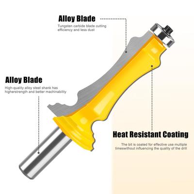 8柄1/2木柄高条扶刀工铣刀扶EKQ手刀线条刀踢脚线刀锣铣刀雕刻手