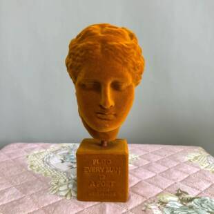 吉欧式简约意HQ-829创植绒海娅人头像摆件树脂健康女雕神像桌面书