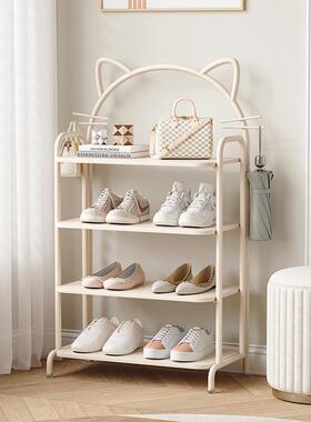 铁简易窄XHM鞋架家用门口多层小型小入户童鞋儿柜艺奶油风置物架