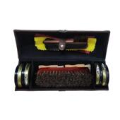 刷功清灰上油鞋 旅行便鞋 刷木柄 刷多能皮鞋 鞋 携清洁除尘抛光式 皮鞋