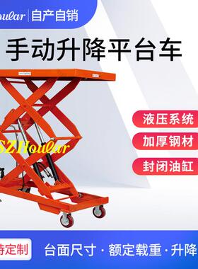 特惠PT10PTS500PDT1000手动液压升降PT150A平台车模具5平板小推车