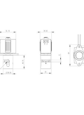 UEL2位3通电磁夹T阀D管FJ-5D-L1
