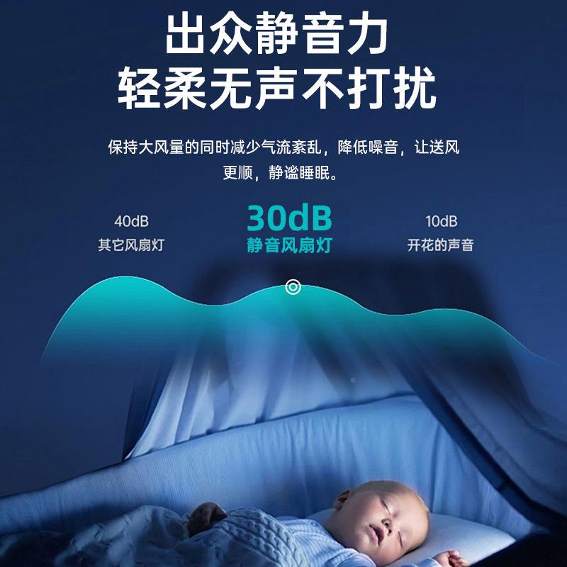 全光谱风电扇灯超薄MR2027隐形护眼客厅餐厅灯卧室扇灯灯风扇吊中