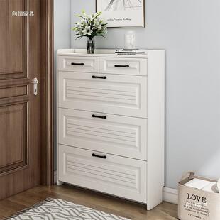 简约器超薄鞋柜仿家用门口户门翻斗玄关柜ZAF收纳入神省空间实木