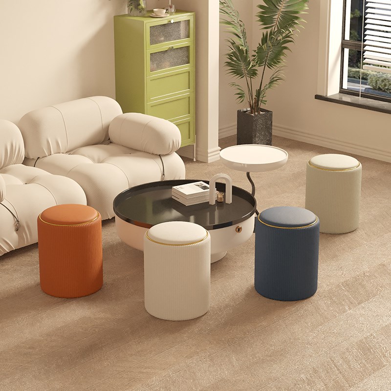 轻奢梳妆凳家用梳妆台椅子美容美甲卧室化妆凳子可储物圆凳换鞋凳