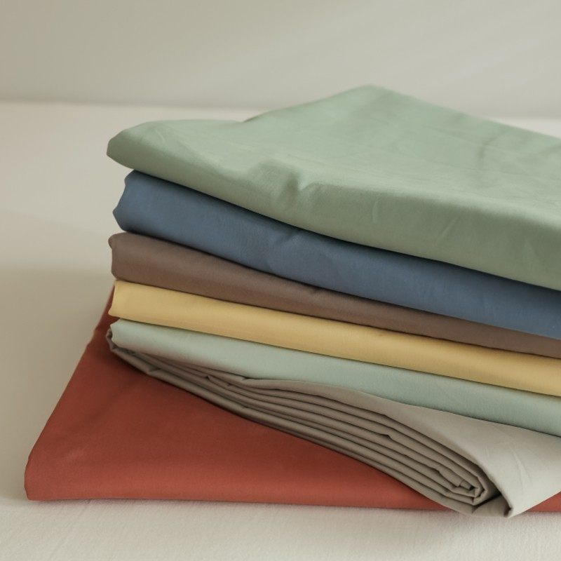 秋冬100支全棉磨毛床单床笠单品 双人床简约纯棉加厚北欧素色床罩
