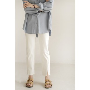 能跑能跳能劈叉 万向弹女士直筒牛仔裤 夏季薄款显瘦开叉烟管裤k