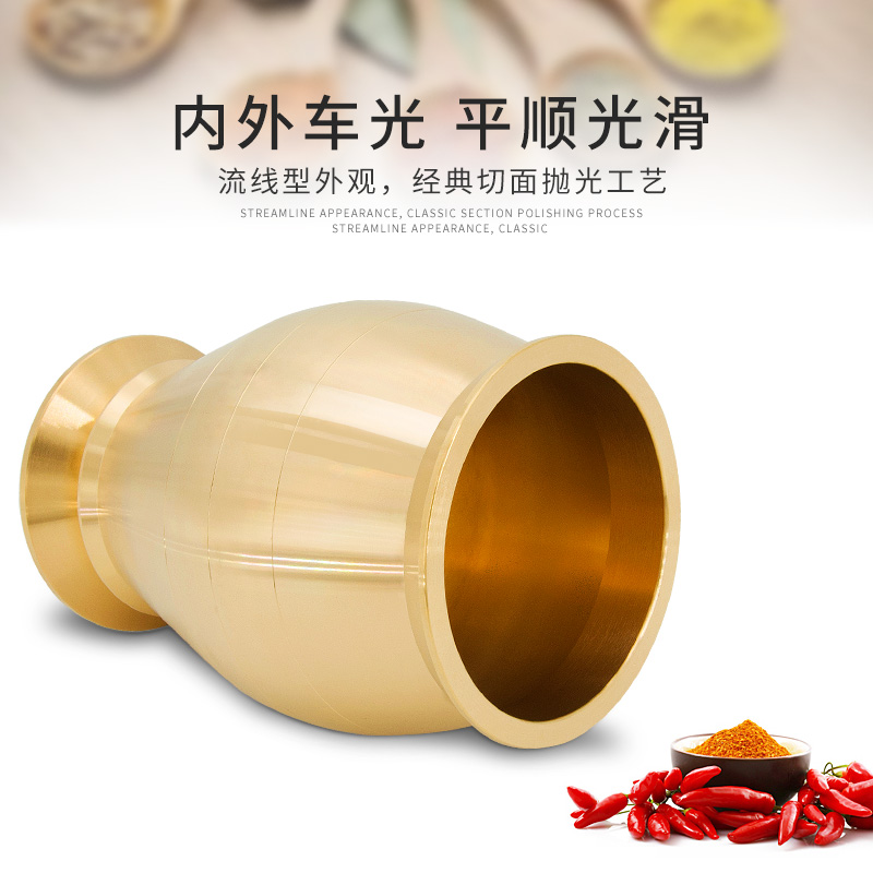 老药师 纯铜捣药罐 家用捣蒜器捣臼杵子镭钵研钵捣药盅中药研磨器