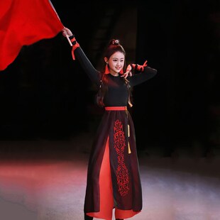2025新款古风爵士舞蹈服打鼓舞成人中国风表演服套装芒种演出服女