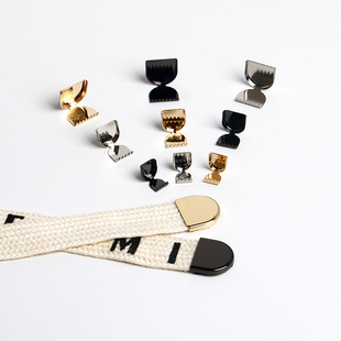 金属扁夹马仔夹扣扁带扁线夹扣扁皮绳扣夹包扣钥匙扁绳尾夹辅料