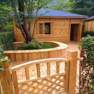 户外樟子松防腐木地板碳化木庭院露实木木板条木方室外围栏板材