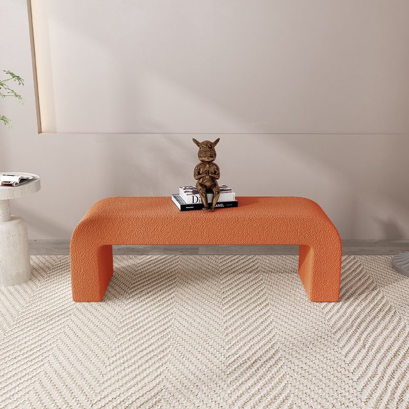 入户进门换鞋凳家用门口奶油风羊羔绒床尾凳诧寂风整装沙发长条椅,住宅家具,换鞋凳,淘宝优惠券,粉丝福利购,淘宝优惠卷