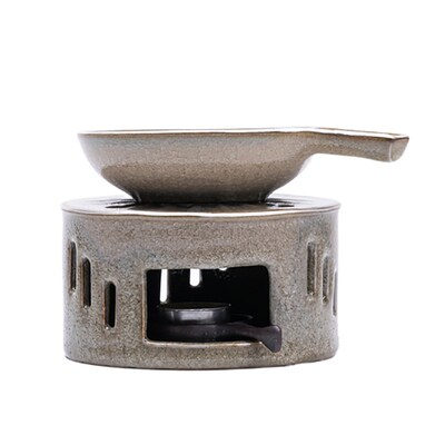 冰花釉鎏银烤茶炉烛火焙茶炉提香器陶瓷醒茶炉复古茶道功夫茶具