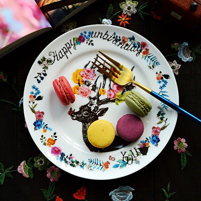 埃兰迪尔法式乡村骨瓷西餐盘点心盘子家用菜盘乔迁生日婚礼礼物