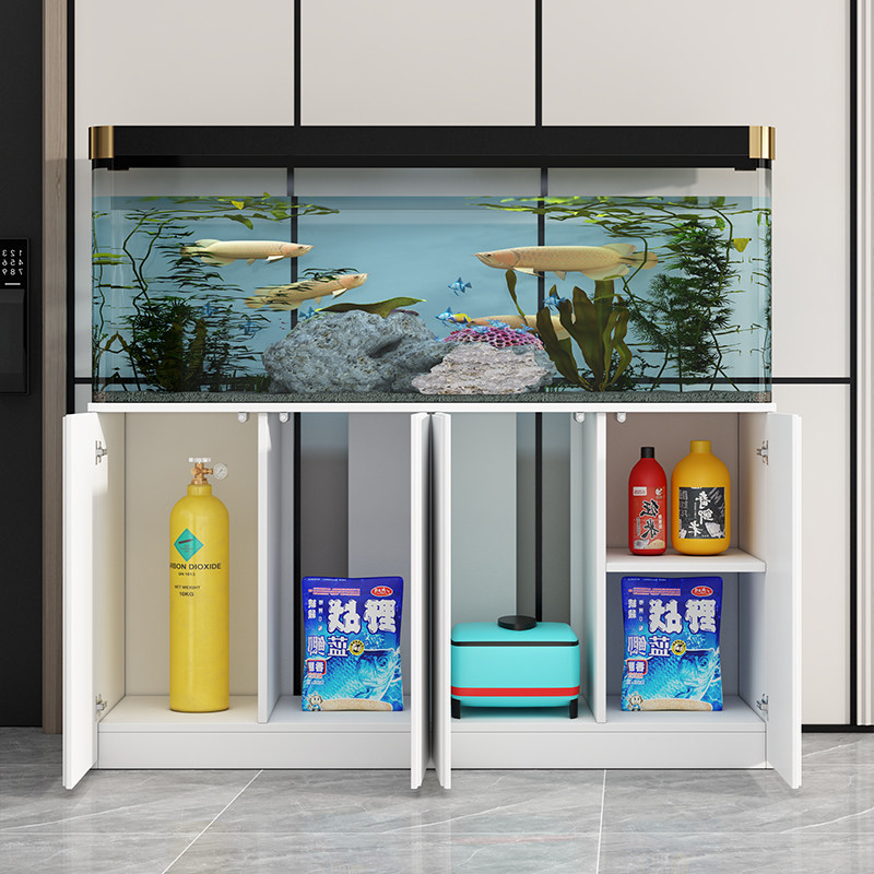 鱼缸柜中小型水族箱客厅落地家用大型生态底柜玻璃金鱼缸带柜定制,宠物/宠物食品及用品,底柜/落地缸,淘宝优惠券,粉丝福利购,淘宝优惠卷