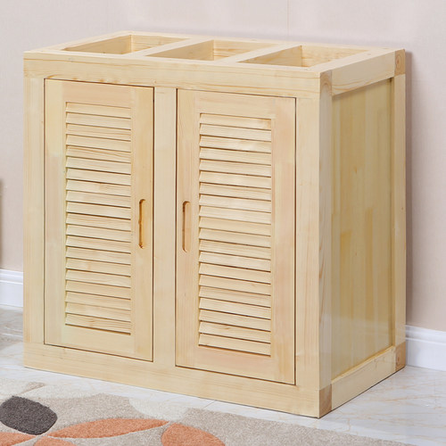 实木鱼缸底柜定做鱼缸柜架子松木草缸底座家用客厅隔断水族箱鞋柜