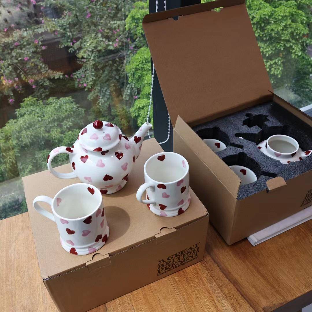 茶壶陶瓷水壶下午茶餐具爱心创意大容量茶具