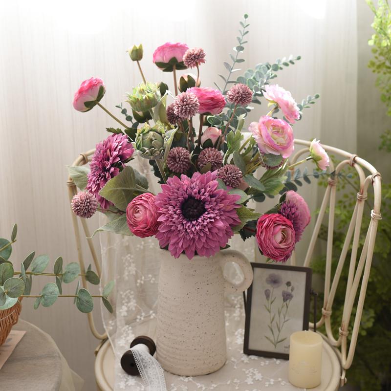 北欧轻奢仿真花束向日葵花家居客厅餐桌假花花艺摆设摆件绢花装饰
