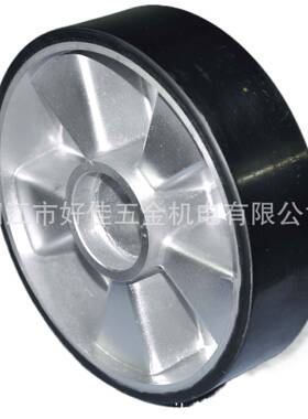 180X50mm铝芯黑色聚氨酯PU洗地机脚轮