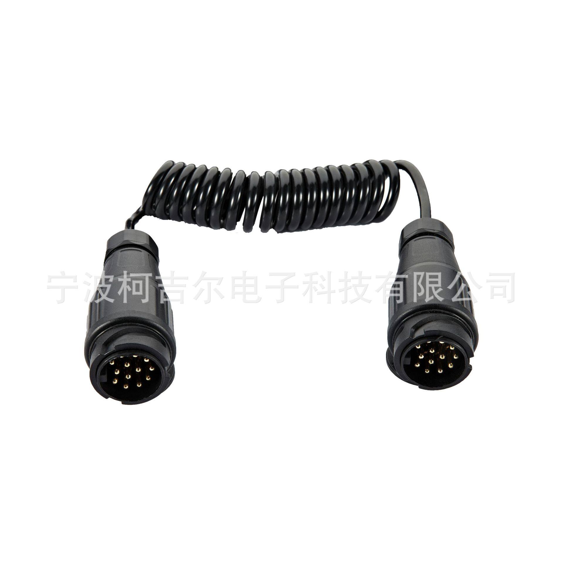 13-13芯拖车延长线弹簧线欧式12V连接器电缆连接器插头拖车转接
