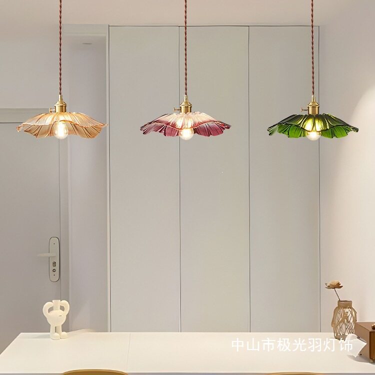 餐厅吊灯复古美式玻璃飞碟南洋风三头餐桌灯2026新款吧台中古灯具