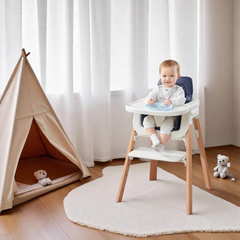 婴儿餐椅实木多功能组合式儿童成长椅宝宝吃饭椅家用可调节可拆洗