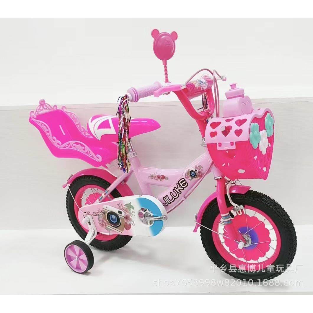儿童自行车女款脚踏车出口12-16寸小公主自行车女孩2-6周户外童车