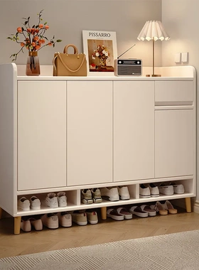 新款2026鞋柜家用门口现代简约爆款简易多层实木色大容量室内鞋架