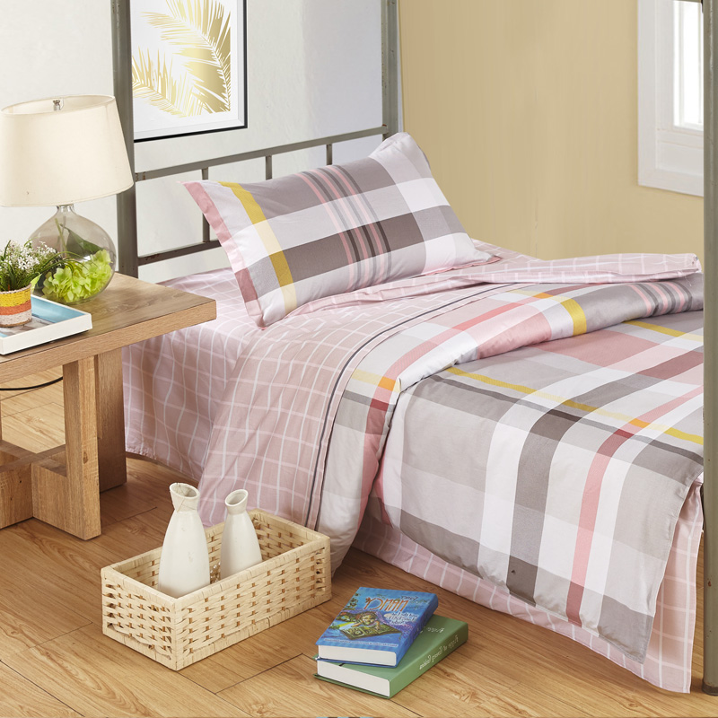 三件套床上用品学生单人宿舍纯棉1.2床单可爱女孩全棉被套男生90