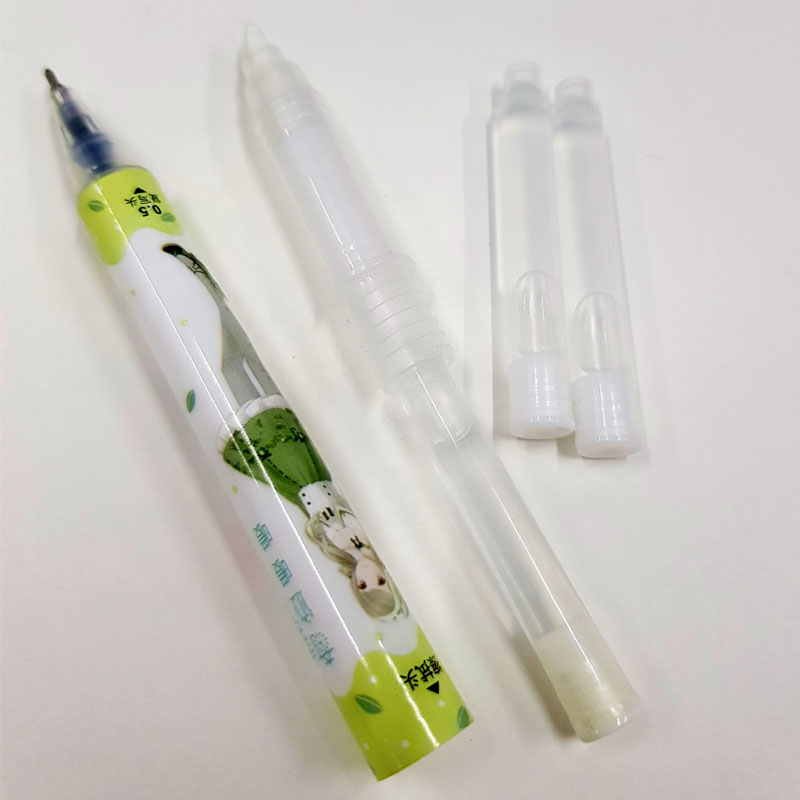 奥德美魔笔替换白色墨囊两头双用可换囊小学生蓝色可擦钢笔消字笔