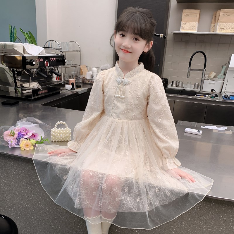 女童汉服秋季2024新款连衣裙儿童春秋款国风公主裙秋装小女孩裙子