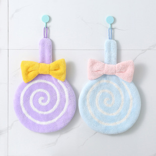 可挂式擦手巾可爱超强吸水加厚厨房儿童搽手帕抹手布插手毛巾洗手