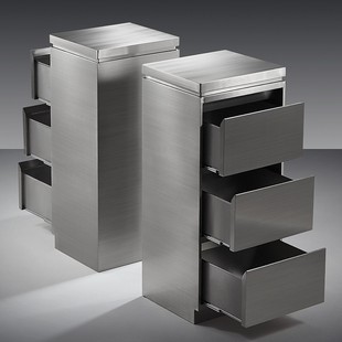 美发网红不锈钢双面剪发镜台柜理发店储物柜工具车发廊专用工具柜